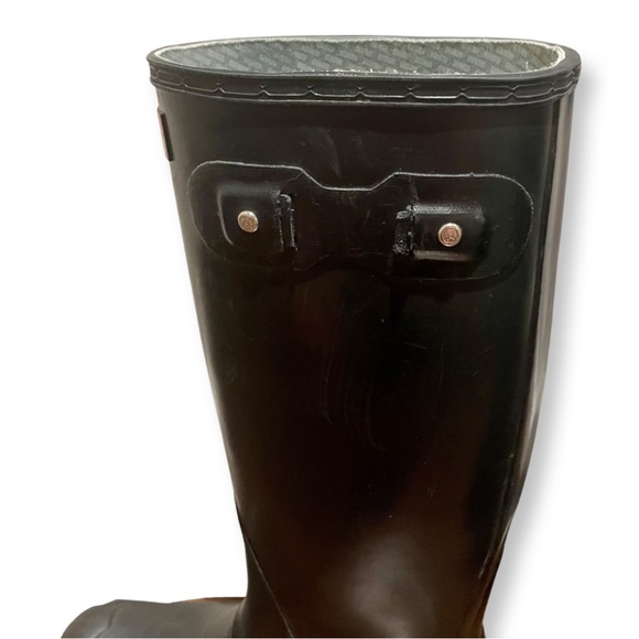 Hunter Glossy Black Women's Rain Boots - Picture 9 of 11